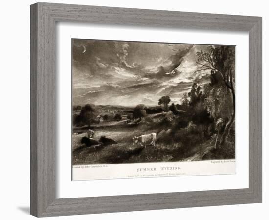 Summer Evening, from Various Subjects of Landscape Characteristic of English Scenery-John Constable-Framed Giclee Print