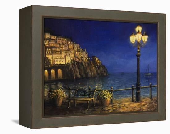 Summer Evening In Amalfi-kirilstanchev-Framed Stretched Canvas