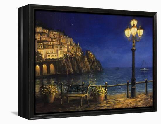 Summer Evening In Amalfi-kirilstanchev-Framed Stretched Canvas