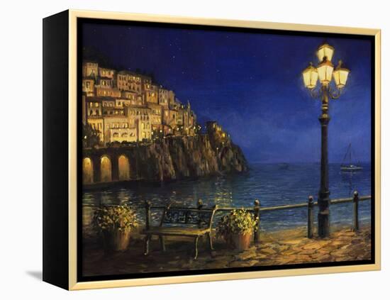 Summer Evening In Amalfi-kirilstanchev-Framed Stretched Canvas