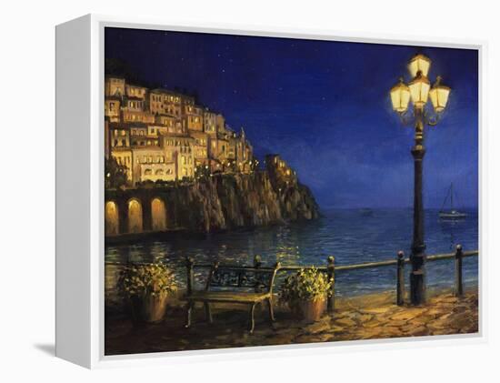 Summer Evening In Amalfi-kirilstanchev-Framed Stretched Canvas