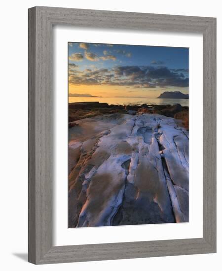 Summer Evening Looking Out over Vågsfjorden, Troms County, Norway-Stocktrek Images-Framed Photographic Print
