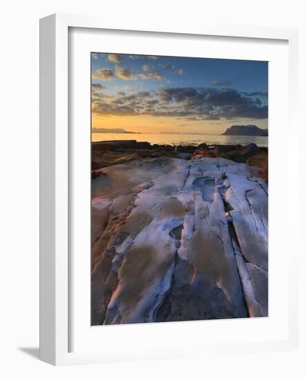 Summer Evening Looking Out over Vågsfjorden, Troms County, Norway-Stocktrek Images-Framed Photographic Print