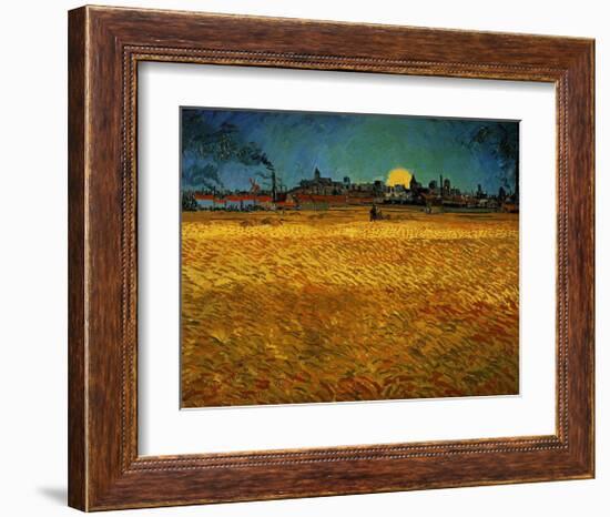 Summer Evening Near Arles-Vincent van Gogh-Framed Giclee Print