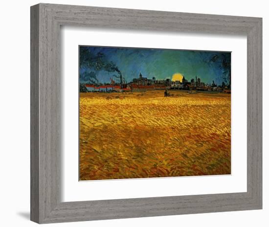 Summer Evening Near Arles-Vincent van Gogh-Framed Giclee Print