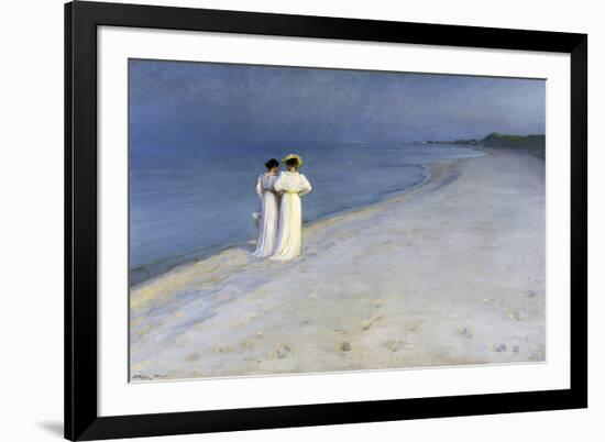 Summer Evening on Skagen's Southern Beach – 1893-Peter Severin Kroyer-Framed Giclee Print