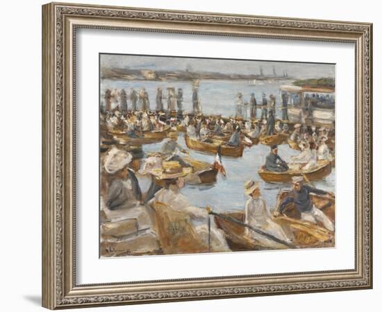 Summer Evening on the Alster-River, Hamburg-Max Liebermann-Framed Giclee Print