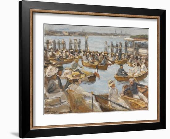 Summer Evening on the Alster-River, Hamburg-Max Liebermann-Framed Giclee Print