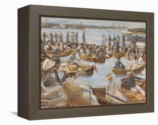 Summer Evening on the Alster-River, Hamburg-Max Liebermann-Framed Premier Image Canvas