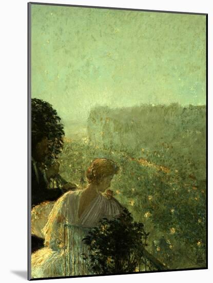 Summer Evening, Paris-Childe Hassam-Mounted Giclee Print