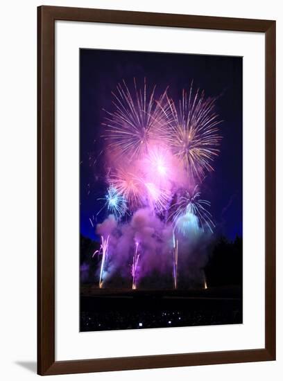 Summer evening spectacular fireworks show-Stuart Westmorland-Framed Photographic Print