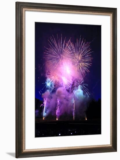 Summer evening spectacular fireworks show-Stuart Westmorland-Framed Photographic Print