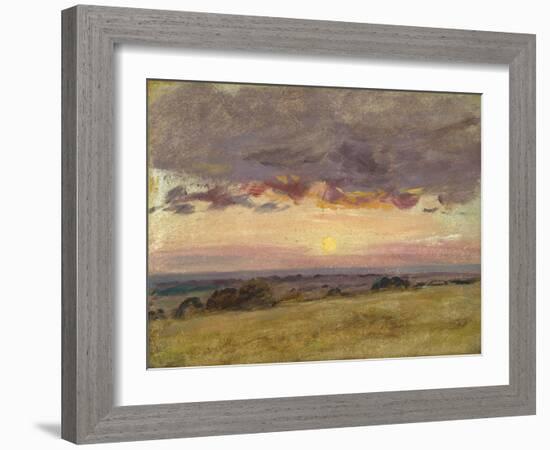 Summer Evening with Storm Clouds-John Constable-Framed Giclee Print