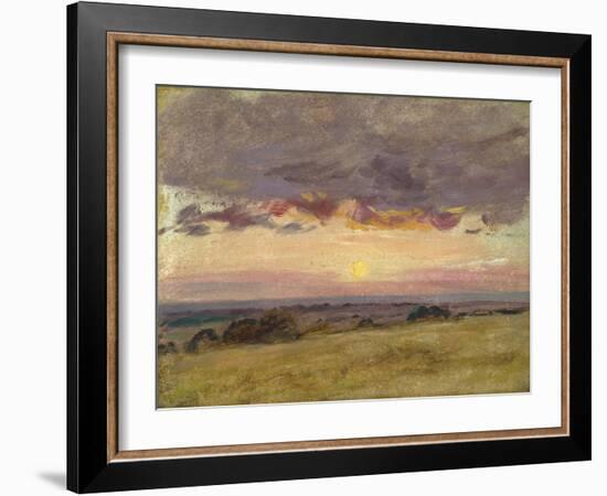 Summer Evening with Storm Clouds-John Constable-Framed Giclee Print