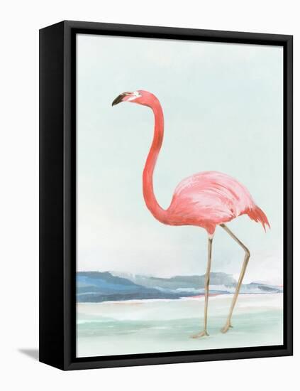 Summer Flamingo II-Lily K-Framed Stretched Canvas