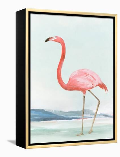 Summer Flamingo II-Lily K-Framed Stretched Canvas