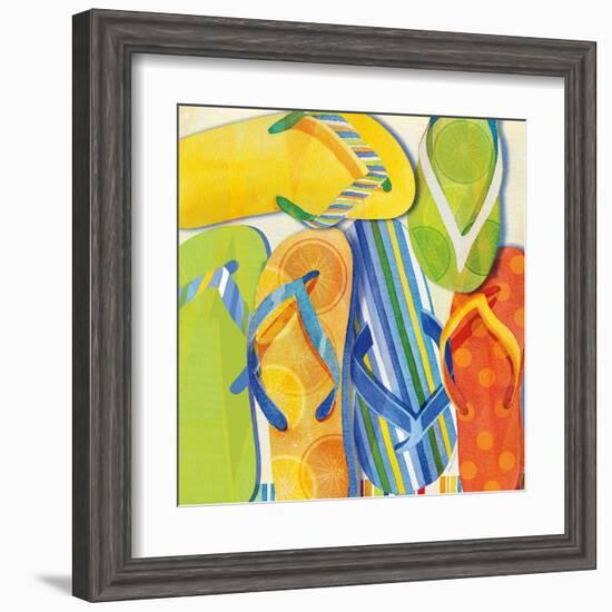 Summer Flip Flops-Mary Escobedo-Framed Art Print