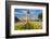 Summer flower-bed leading to South Dakota State Capitol and complex, Pierre, South Dakota, was b...-null-Framed Photographic Print