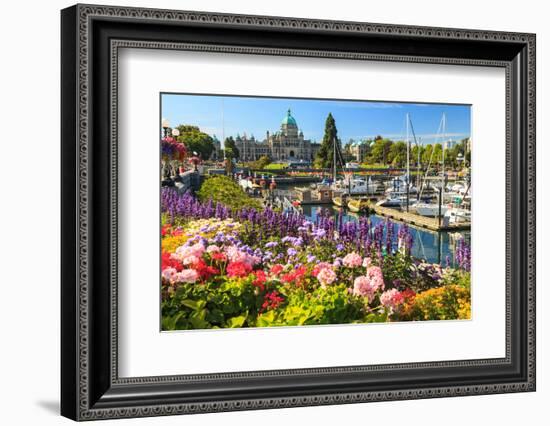 Summer flowers at Inner Harbour, Victoria, British Columbia, Canada-Stuart Westmorland-Framed Photographic Print