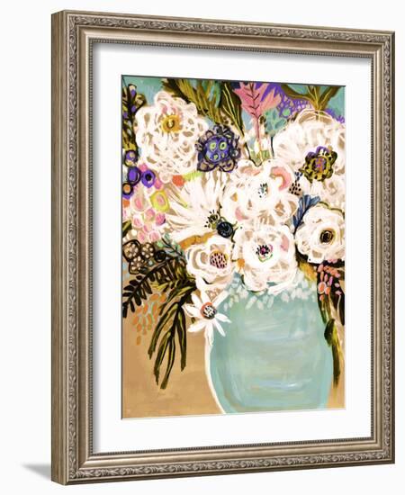 Summer Flowers in a Vase I-Karen Fields-Framed Art Print