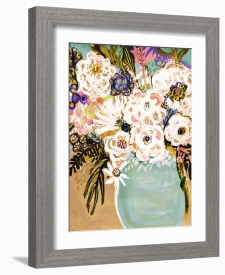 Summer Flowers in a Vase I-Karen Fields-Framed Art Print