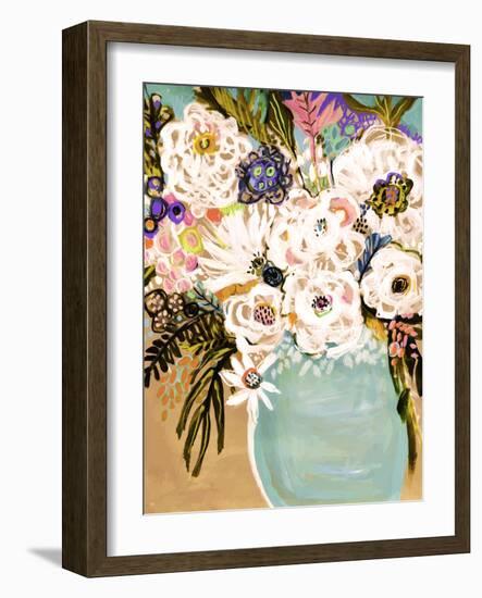 Summer Flowers in a Vase I-Karen Fields-Framed Art Print