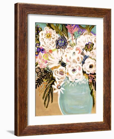 Summer Flowers in a Vase I-Karen Fields-Framed Art Print