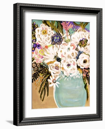 Summer Flowers in a Vase I-Karen Fields-Framed Art Print