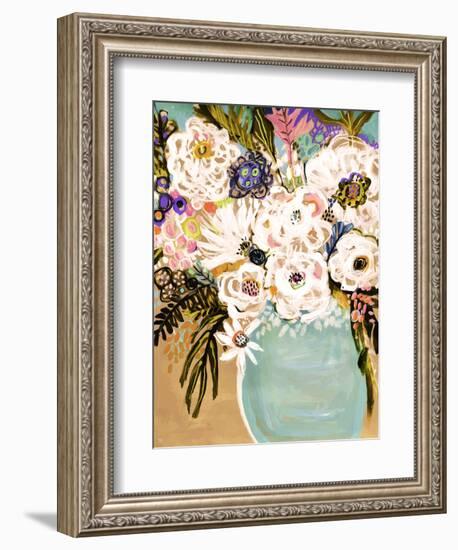 Summer Flowers in a Vase I-Karen Fields-Framed Premium Giclee Print