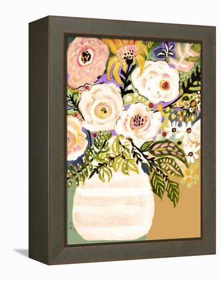 Summer Flowers in a Vase II-Karen Fields-Framed Stretched Canvas