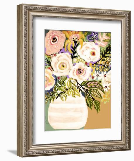 Summer Flowers in a Vase II-Karen Fields-Framed Premium Giclee Print