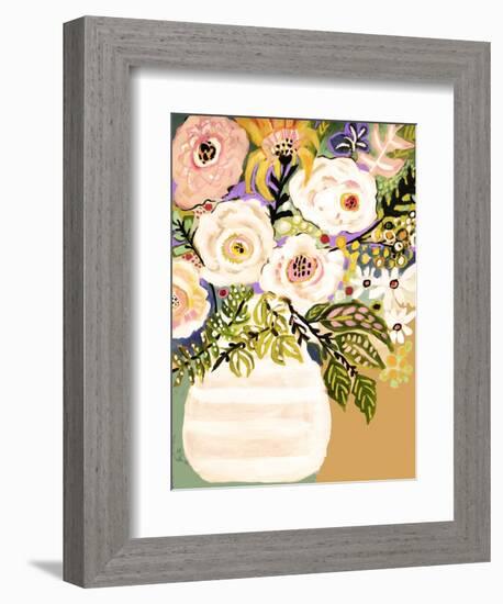 Summer Flowers in a Vase II-Karen Fields-Framed Premium Giclee Print