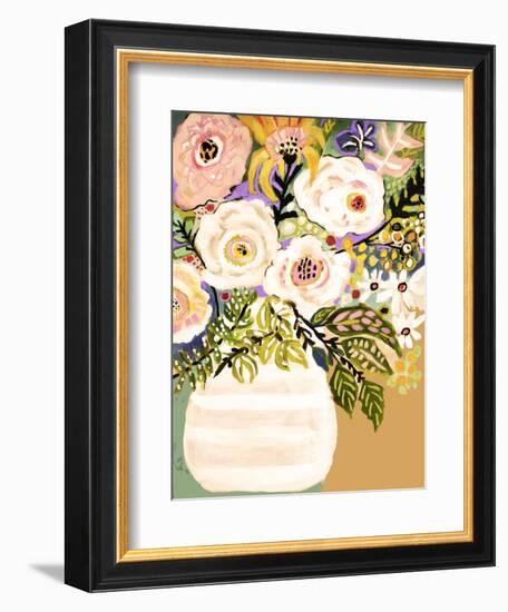 Summer Flowers in a Vase II-Karen Fields-Framed Premium Giclee Print