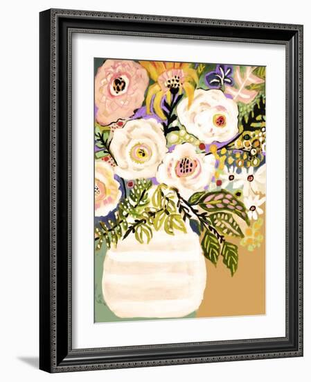 Summer Flowers in a Vase II-Karen Fields-Framed Art Print