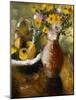 Summer Flowers in a Vase, (Oil on Canvas Laid on Board)-Paul Nash-Mounted Giclee Print