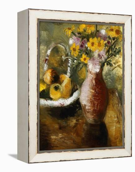 Summer Flowers in a Vase, (Oil on Canvas Laid on Board)-Paul Nash-Framed Premier Image Canvas