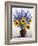 Summer Flowers in Brown Jug-Christopher Ryland-Framed Giclee Print