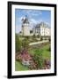 Summer flowers in the park of Chenonceau castle, UNESCO World Heritage Site, Chenonceaux, Indre-et--Francesco Vaninetti-Framed Photographic Print