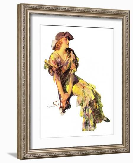 "Summer Frock,"August 3, 1935-Guy Hoff-Framed Giclee Print