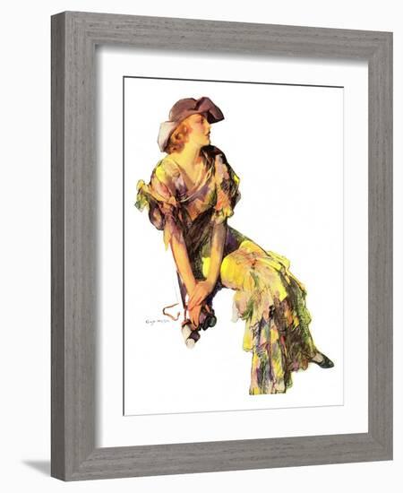 "Summer Frock,"August 3, 1935-Guy Hoff-Framed Giclee Print