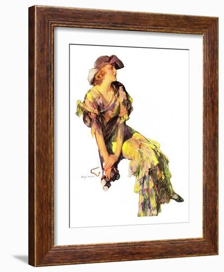 "Summer Frock,"August 3, 1935-Guy Hoff-Framed Giclee Print