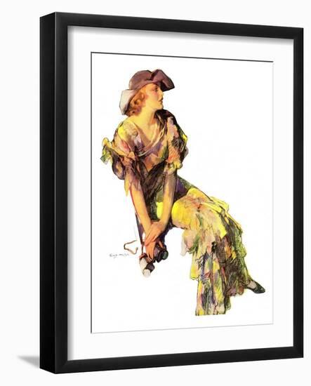 "Summer Frock,"August 3, 1935-Guy Hoff-Framed Giclee Print