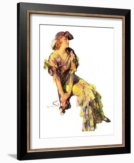 "Summer Frock,"August 3, 1935-Guy Hoff-Framed Giclee Print