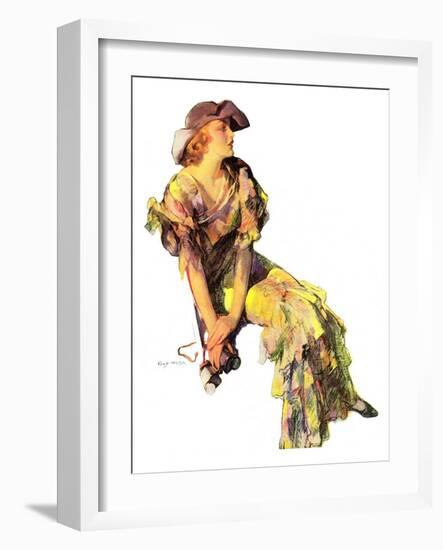 "Summer Frock,"August 3, 1935-Guy Hoff-Framed Giclee Print