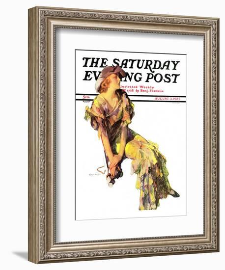 "Summer Frock," Saturday Evening Post Cover, August 3, 1935-Guy Hoff-Framed Giclee Print