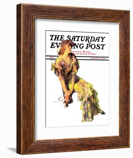 "Summer Frock," Saturday Evening Post Cover, August 3, 1935-Guy Hoff-Framed Giclee Print