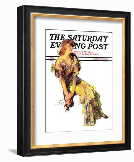 "Summer Frock," Saturday Evening Post Cover, August 3, 1935-Guy Hoff-Framed Giclee Print