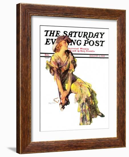 "Summer Frock," Saturday Evening Post Cover, August 3, 1935-Guy Hoff-Framed Giclee Print