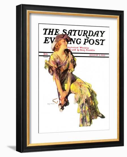 "Summer Frock," Saturday Evening Post Cover, August 3, 1935-Guy Hoff-Framed Giclee Print