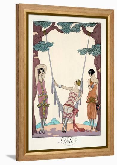 Summer, from 'Falbalas and Fanfreluches, Almanach des Modes Présentes, Passées et Futures', 1926-Georges Barbier-Framed Premier Image Canvas